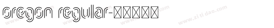 Oregon Regular字体转换